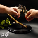 Schnapsanbieter mit 2 Steckgläser 2cl mit Rehstange 3 Varianten wählbar