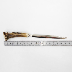 Brieföffner Brief Öffner mit Rehgeweih Horn Griff Reh Geweih Lang 17,5 cm 27.17.46
