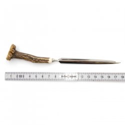 Brieföffner Brief Öffner mit Rehgeweih Horn Griff Reh Geweih Lang 17,5 cm 27.17.48
