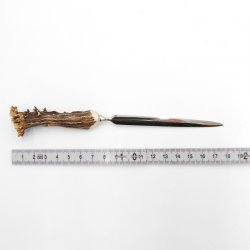 Brieföffner Brief Öffner mit Rehgeweih Horn Griff Reh Geweih Lang 17,5 cm 27.17.50