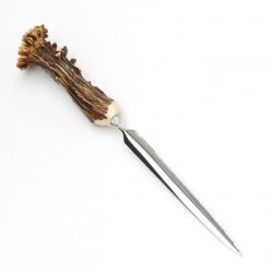 Brieföffner Brief Öffner mit Rehgeweih Horn Griff Reh Geweih Lang 17,5 cm 27.17.50