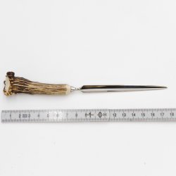 Brieföffner Brief Öffner mit Rehgeweih Horn Griff Reh Geweih Lang 17,5 cm 27.17.53