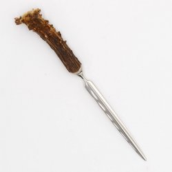 Brieföffner Brief Öffner mit Rehgeweih Horn Griff Reh Geweih Lang 17,5 cm 27.17.55