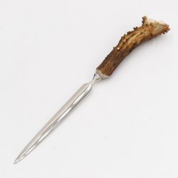 Brieföffner Brief Öffner mit Rehgeweih Horn Griff Reh Geweih Lang 17,5 cm 27.17.55