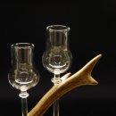 Schnapsanbieter 2 Steckgläser klein mit Stil Gläser rustikales Holz Rehstange Ständer Set Schnaps Geschenk Neu
