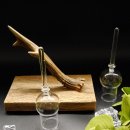 Schnapsanbieter 2 Steckgläser klein mit Stil Gläser rustikales Holz Rehstange Ständer Set Schnaps Geschenk Neu