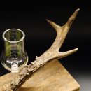 Schnapsanbieter 2 Steckgläser klein mit Stil Gläser rustikales Holz Rehstange Ständer Set Schnaps Geschenk Neu 27.60.8