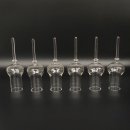 Schnapsanbieter 6 Gläser große mit Stiel auf Damhirschstange Ständer Steckglas Set Schnaps Geschenk Neu 27.60.3.37