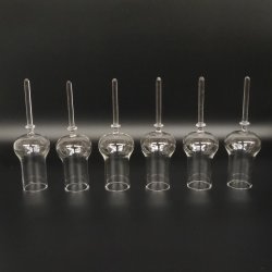 Schnapsanbieter 6 Gläser große mit Stiel auf Damhirschstange Ständer Steckglas Set Schnaps Geschenk Neu 27.60.3.37