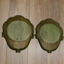 Trophäenschilder 2 er Set Barock Stil Schilder Keiler gebrauchte Schild AF 21 - 19 cm