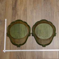 Trophäenschilder 2 er Set Barock Stil Schilder Keiler gebrauchte Schild AF 21 - 19 cm
