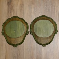 Trophäenschilder 2 er Set Barock Stil Schilder Keiler gebrauchte Schild AF 21 - 19 cm