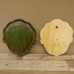 Trophäenschilder 2 er Set Barock Stil Schilder Keiler gebrauchte Schild AF 21 - 19 cm