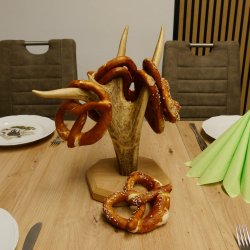 Brezelständer Ständer Damhirschgeweihstange Hirsch Höhe 35 cm Hirschstange