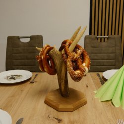 Brezelständer Ständer Damhirschgeweihstange Hirsch Höhe 35 cm Hirschstange