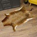 Blessbock Fell Vorleger Buntbock Dekoration Länge 146 cm