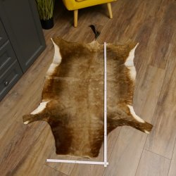 Blessbock Fell Vorleger Buntbock Dekoration Länge 146 cm