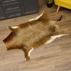 Blessbock Fell Vorleger Buntbock Dekoration Länge 146 cm
