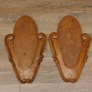 Trophäenschilder 2 er Set Barock Stil Schilder Rothirsch gebrauchte Schild AF 45 - 17 cm