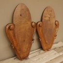 Trophäenschilder 2 er Set Barock Stil Schilder Rothirsch gebrauchte Schild AF 45 - 17 cm