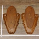 Trophäenschilder 2 er Set Barock Stil Schilder Rothirsch gebrauchte Schild AF 45 - 17 cm