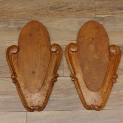 Trophäenschilder 2 er Set Barock Stil Schilder Rothirsch gebrauchte Schild AF 45 - 17 cm