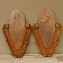 Trophäenschilder 2 er Set Barock Stil Schilder Rothirsch gebrauchte Schild AF 45 - 17 cm