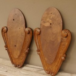 Trophäenschilder 2 er Set Barock Stil Schilder Rothirsch gebrauchte Schild AF 45 - 17 cm