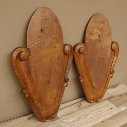 Trophäenschilder 2 er Set Barock Stil Schilder Rothirsch gebrauchte Schild AF 45 - 17 cm