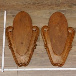 Trophäenschilder 2 er Set Barock Stil Schilder Rothirsch gebrauchte Schild AF 45 - 17 cm
