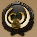 Keilerwaffen Wildschweinwaffen (Sus scrofa) CIC 114,65 IP Trophäe Keiler Gewaff Trophäenschild