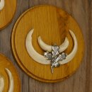 Keilerwaffen 4 er Set Wildschweinwaffen (Sus scrofa) L bis 12,5 cm Trophäe Keiler Gewaff Trophäenschild