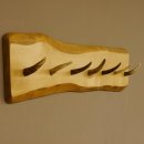 Geweih Garderobe mit 7 Haken aus Hirschspitzen auf Holzbrett Wandgarderobe Unikat 27.8.109