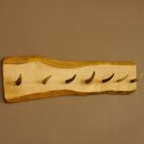 Geweih Garderobe mit 7 Haken aus Hirschspitzen auf Holzbrett Wandgarderobe Unikat 27.8.109