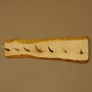 Geweih Garderobe mit 7 Haken aus Hirschspitzen auf Holzbrett Wandgarderobe Unikat 27.8.109