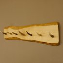Geweih Garderobe mit 7 Haken aus Hirschspitzen auf Holzbrett Wandgarderobe Unikat 27.8.109