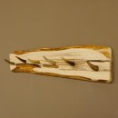 Geweih Garderobe mit 6 Haken aus Hirschspitzen auf Holzbrett kleine Wandgarderobe Unikat 27.8.112