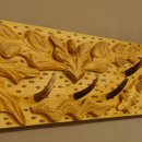 Geweih Garderobe mit 9 Haken aus Hirschspitzen auf Holzbrett verziert Rehgeweih Wandgarderobe Unikat 27.8.113