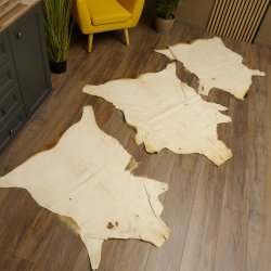 Damhirsch 3 Stück Felle Fell Hirschfell Vorleger Teppich Deko Länge 105-123 cm 87.3.21