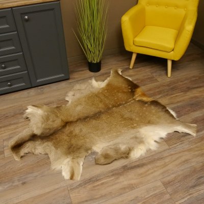 Damhirsch Fell Hirschfell Vorleger Teppich Deko Länge 140 cm 87.3.25