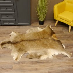 Damhirsch Fell Hirschfell Vorleger Teppich Deko Länge 140 cm 87.3.25
