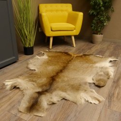 Damhirsch Fell Hirschfell Vorleger Teppich Deko Länge 140 cm 87.3.25