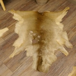 Rehfell 4 Stück Felle Winter Reh Fell Hirschfell Vorleger Teppich Deko