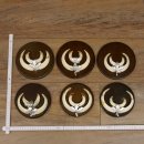 Keilerwaffen 6 Stück Wildschweinwaffen (Sus scrofa) für Bastler Trophäe Keiler Gewaff 31.68