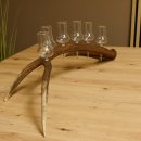 Schnapsanbieter 6 große Gläser Steckglas mit Stiel auf Rothirschstange Geschenk 27.60.2.37