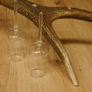 Schnapsanbieter 6 große Gläser Steckglas mit Stiel auf Rothirschstange Geschenk 27.60.2.37