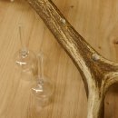 Schnapsanbieter 6 kleine Gläser Steckglas mit Stiel auf Rothirschstange Geschenk 27.60.2.39