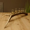 Schnapsanbieter 6 kleine Gläser Steckglas mit Stiel auf Rothirschstange Geschenk 27.60.2.39