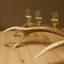 Schnapsanbieter 6 kleine Gläser Steckglas mit Stiel auf Rothirschstange Geschenk 27.60.2.42