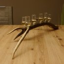Schnapsanbieter 6 kleine Gläser Steckglas mit Stiel auf Rothirschstange Geschenk 27.60.2.44